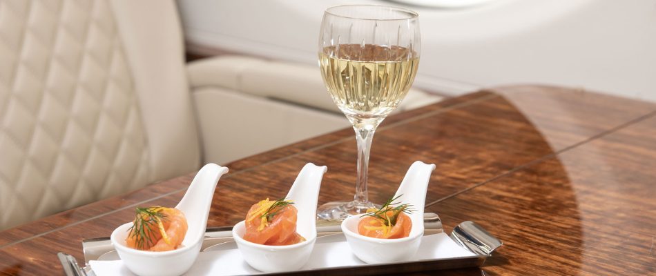 Enjoy fine dining and excellent cabin service on our charter jet flights