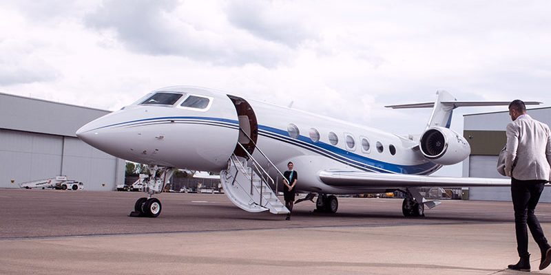 Boarding a jet ready for your charter flight.